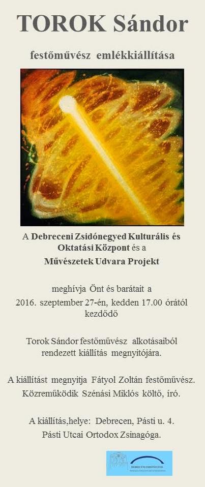 Török Sándor-emlékkiállítás nyílik Debrecenben