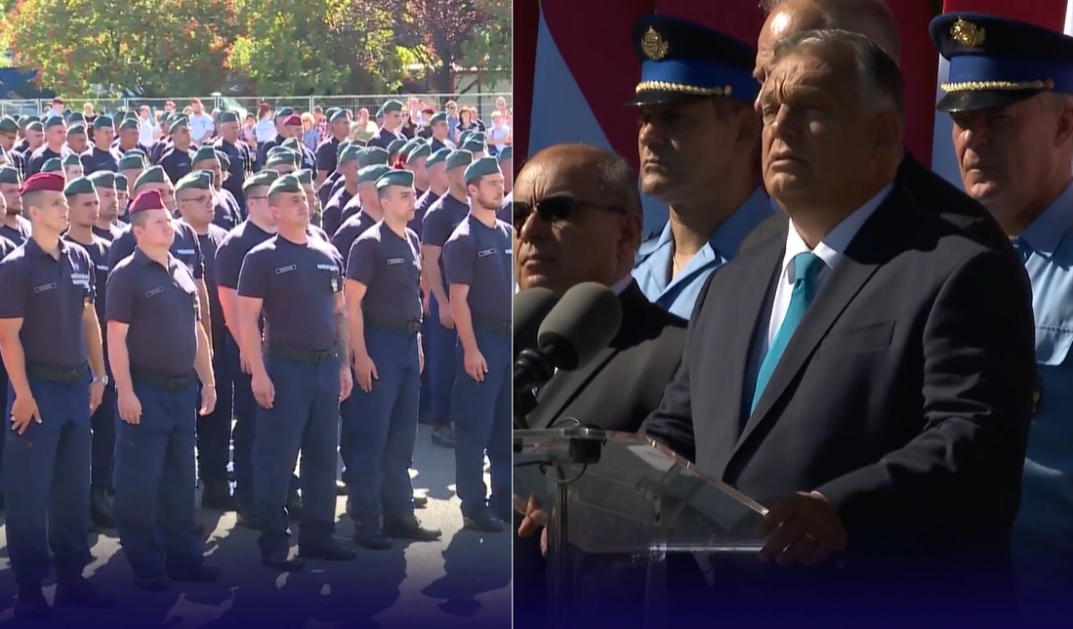 Határvadászok avatása Orbán Viktor