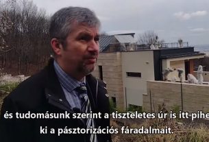 Németh Sándor Mészáros Lőrinc villájánál Hadházy Ákos
