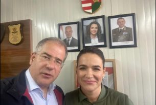 Kósa Lajos és Novák Katalin Irakban
