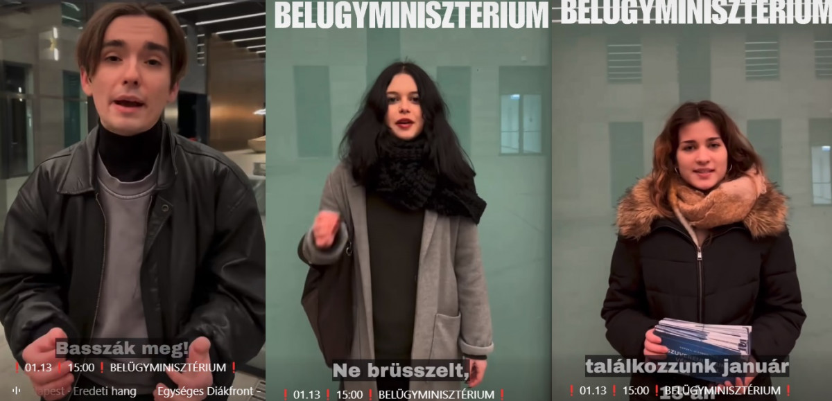 Egységes Diákfront tüntetés