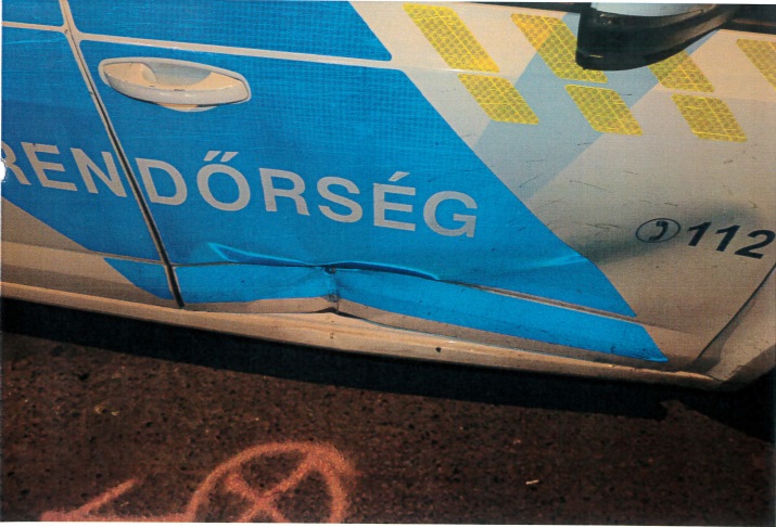 Rendőrautó baleset Debrecen