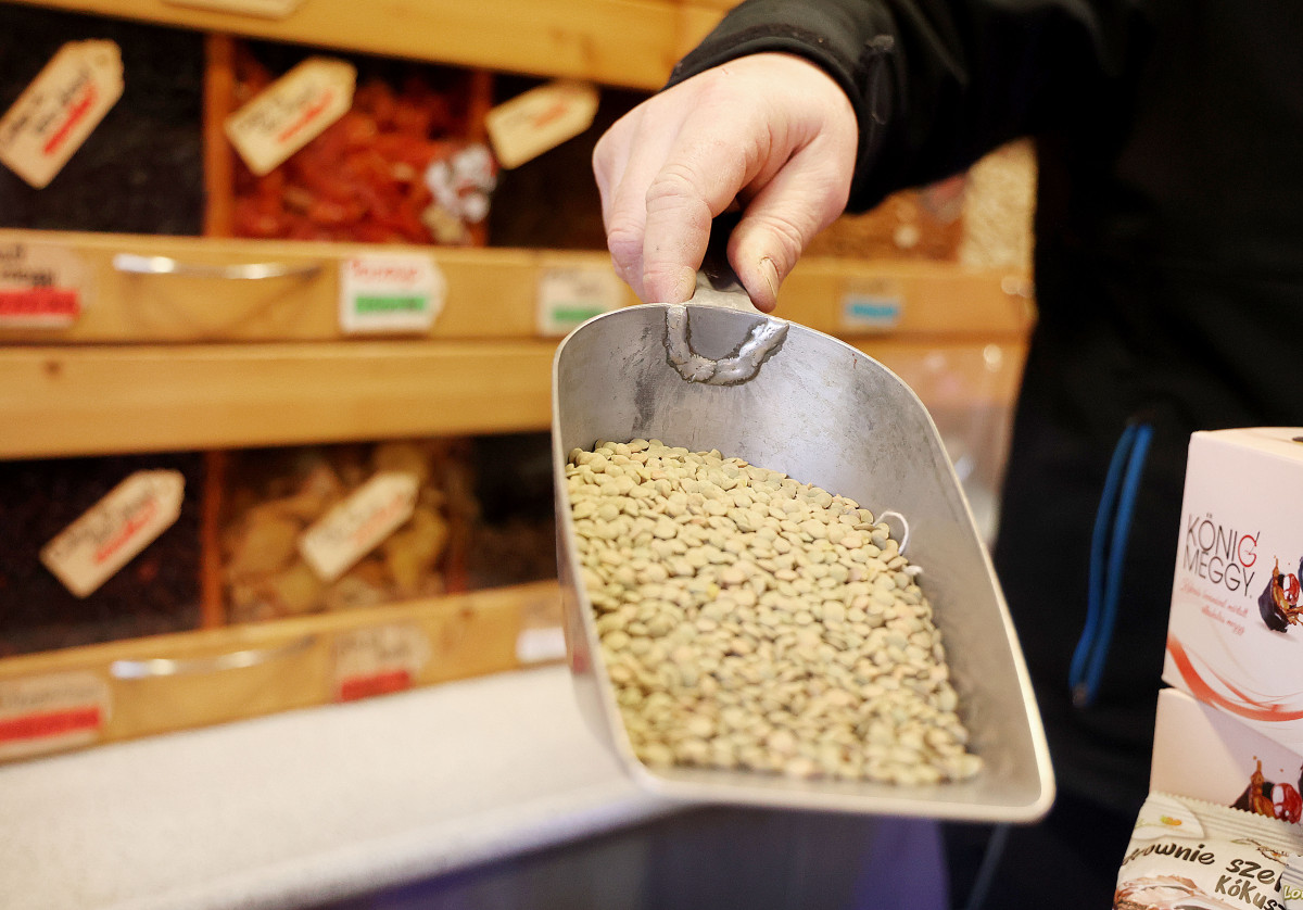 Szeged, szilveszter, vásárlás, bevásárlás, újév, malac, virsli, hús, lencse, pezsgő, duda, szerencse malac, szerencse, Mars téri piac