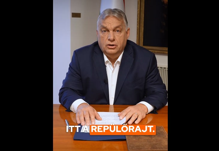 Orbán repülőrajt