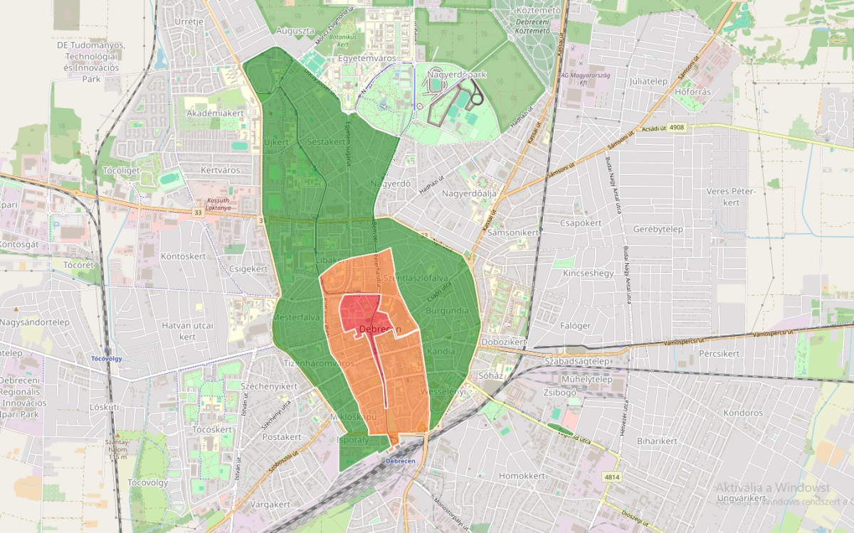 Az új parkolási zónák Debrecenben