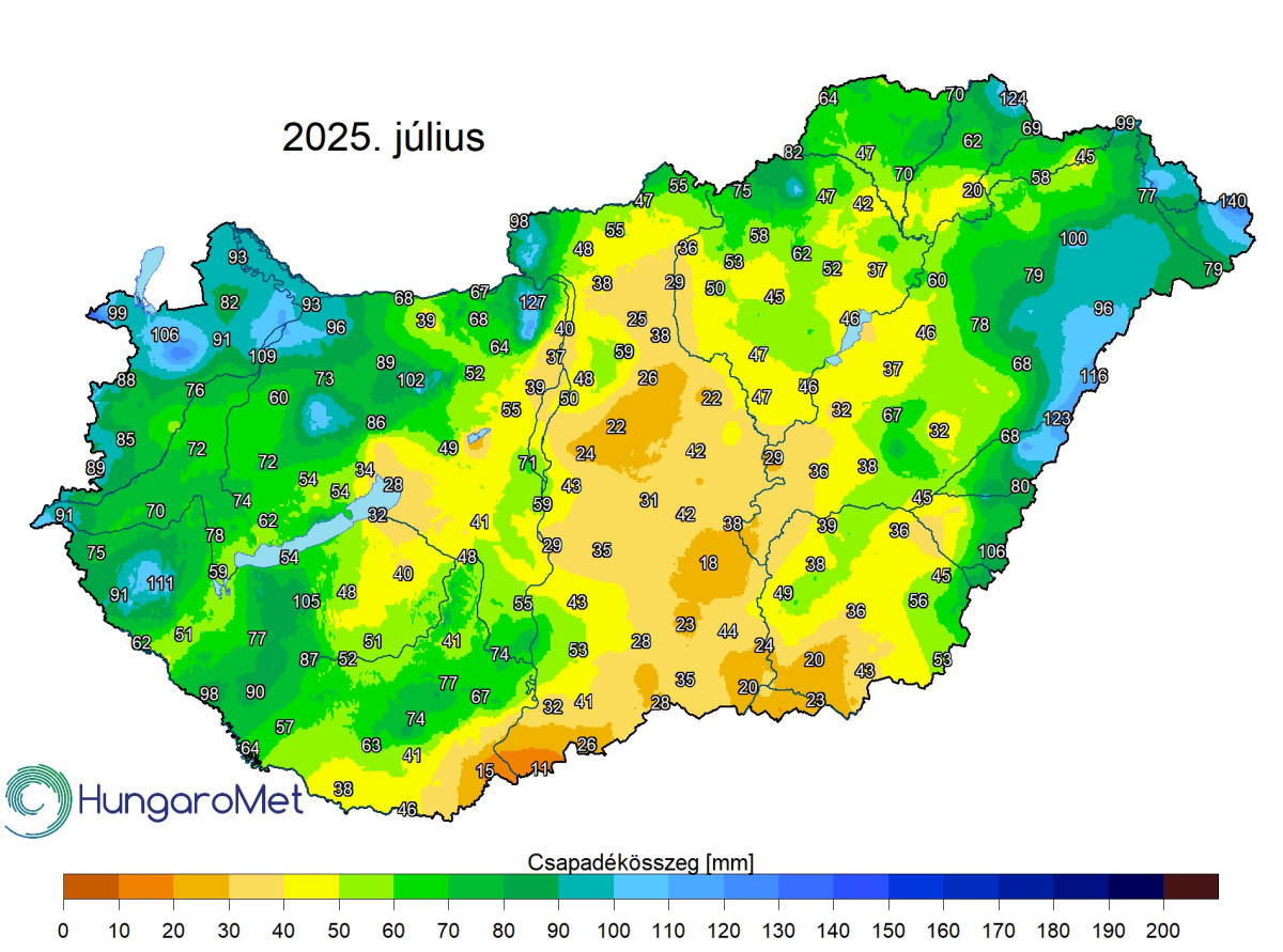 Csapadék Hajdú-Bihar megyében