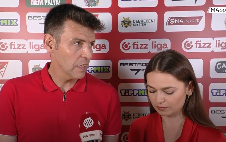 Sergio Navarro, a DVSC vezetőedzője nyilatkozik