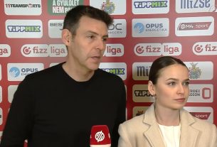 Sergio Navarro nyilatkozik a DVSC-Felcsút (0-1) mérkőzés után