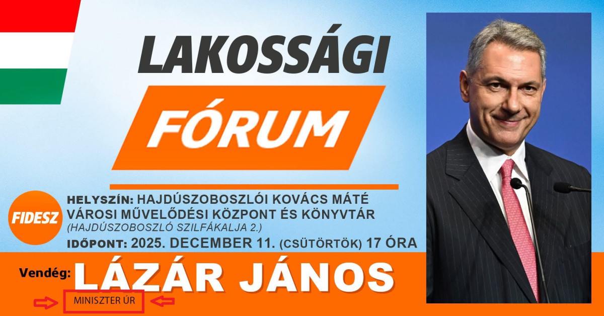 Lázár János Hajdúszoboszlón