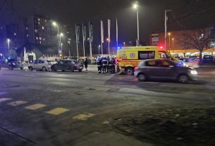 Hármas karambol történt Debrecenben