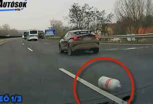 Elszabadult gázpalack keltett riadalmat az M3-ason