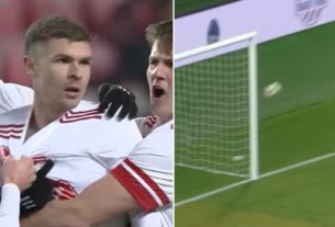 Toniszlav Jordanov gólja a DVSC ellen