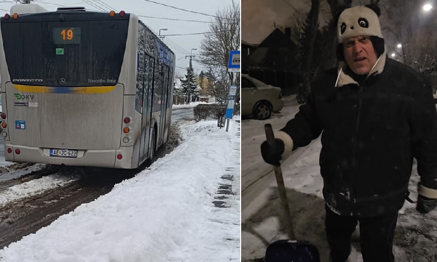 Hókotrás Debrecenben