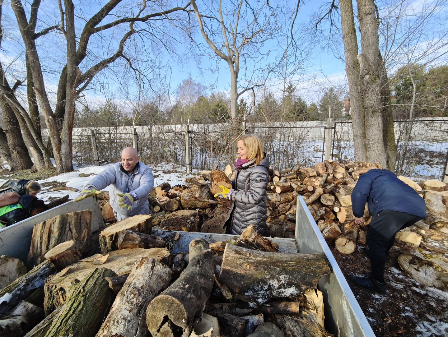 Széles Diána is beállt a fát pakoló politikusok közé