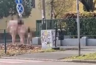 Pucéran sétáltak a gyerekkel Debrecenben