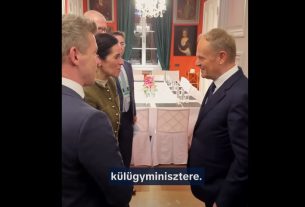Magyar Péter hazánk leendő külügyminisztereként mutatta be Orbán Anitát Donald Tusknak