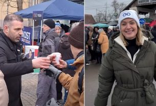 Tárkányi Zsolt és Tompa Enikő tiszás ajánlásgyűjtés