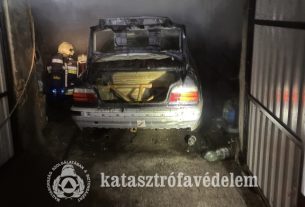 Garázsban támadt tűz Hajdúszoboszlón