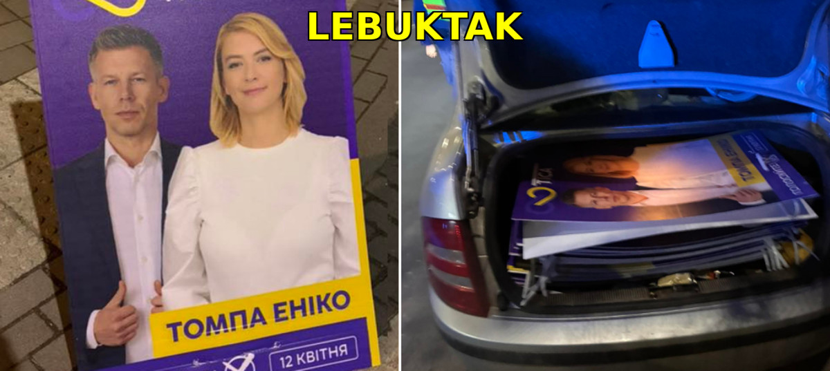 Ukrán feliratos, kamu tiszás plakátokat helyeztek ki Debrecenben