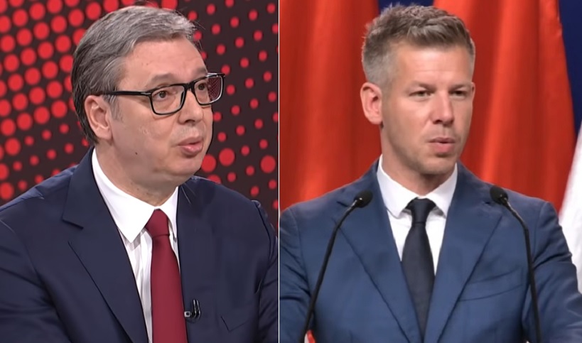 Aleksandar Vucic és Magyar Péter