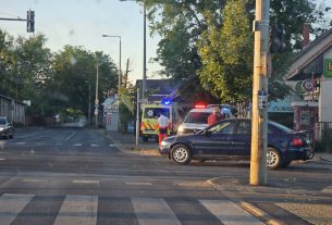 Baleset a Vágóhíd utca és a Hétvezér utcai kereszteződésben