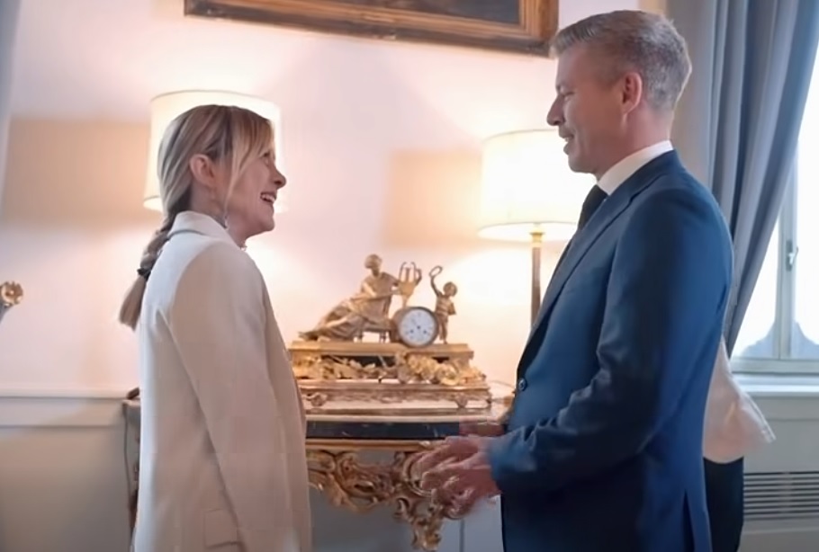 Magyar Péter Rómában találkozott Giorgia Meloni olasz kormányfővel