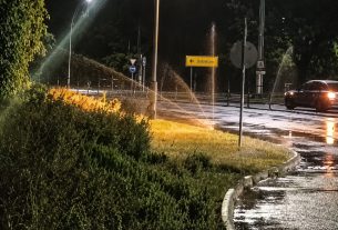 Esőben is megy az automata öntözés Debrecenben
