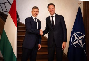 Magyar Péter és Mark Rutte