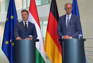 Magyar Péter és Friedrich Merz