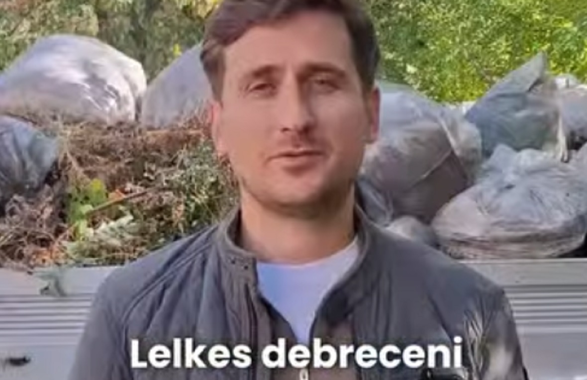 Nagy Gergely Sándor szemétszedésen