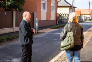 A Csuka utca aszfaltozása Debrecenben