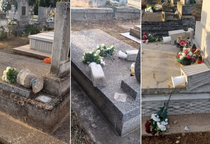 Rongálás a Hajdúhadházi Temetőben