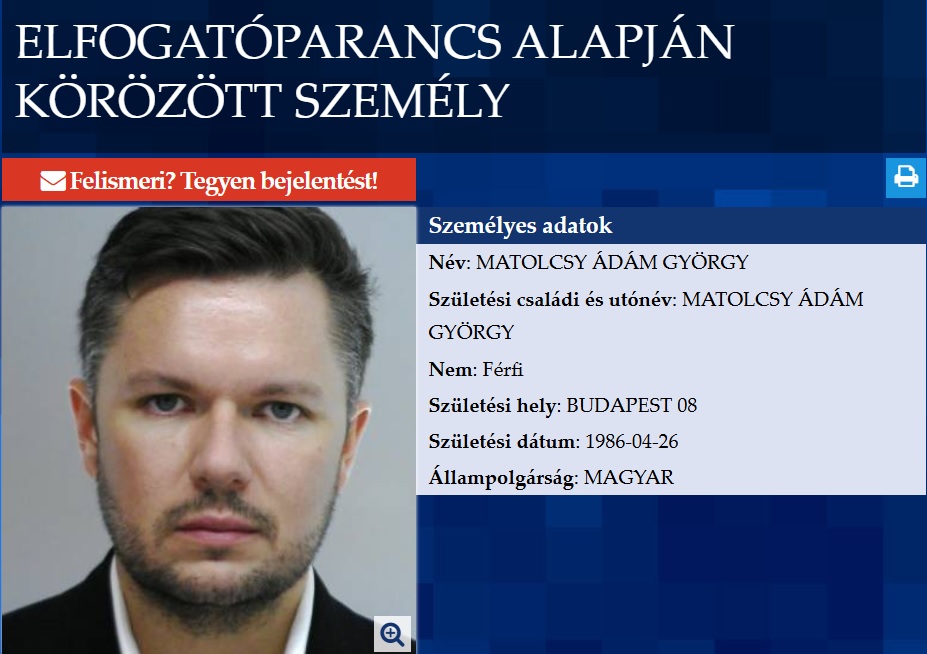 Elfogatóparancsot adtak ki Matolcsy Ádám ellen